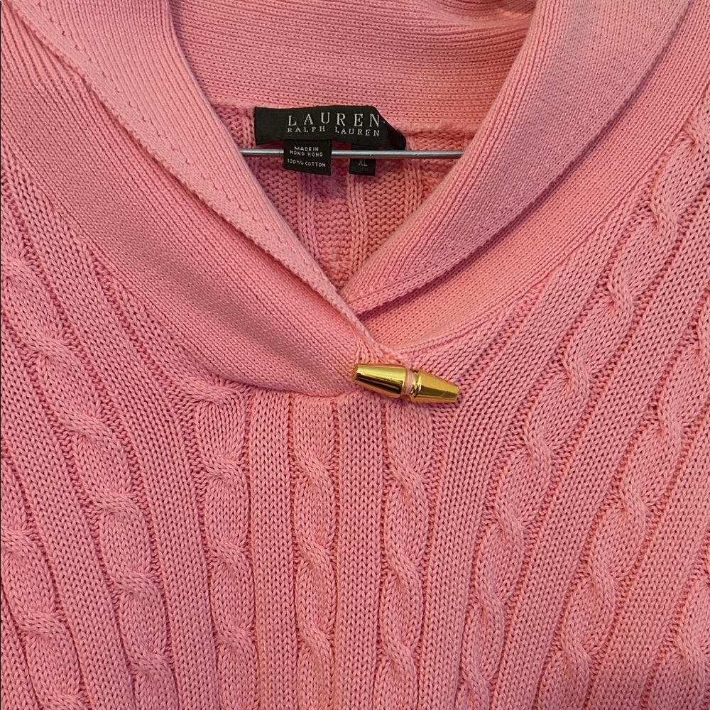 Ralph Lauren Pink Cowl Neck Sweater